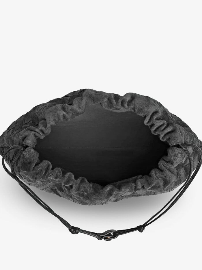 Bottega Veneta Suede Dustbag Clutch With Intrecciato Motif