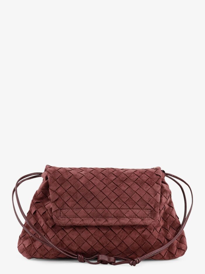 Bottega Veneta Suede Giorno Crossbody Bag With Intrecciato Motif