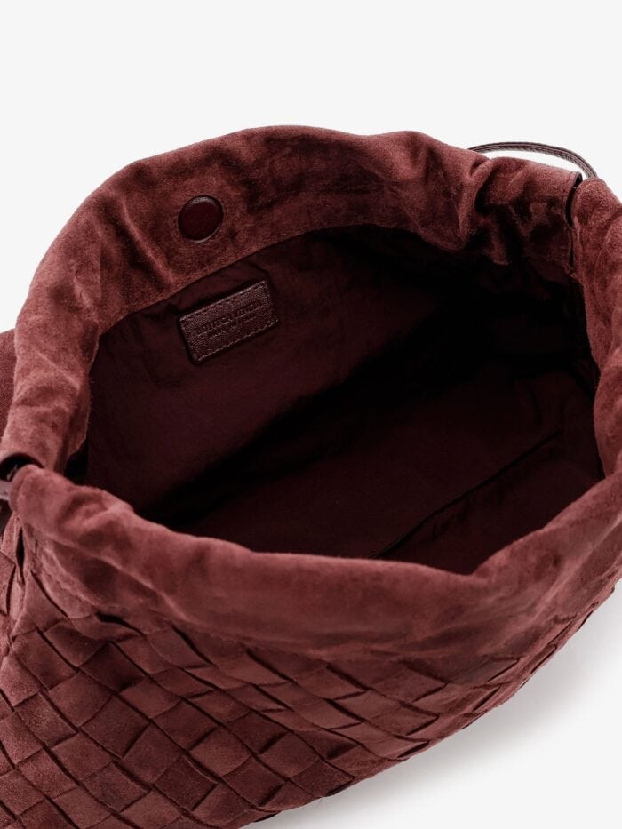 Bottega Veneta Suede Giorno Crossbody Bag With Intrecciato Motif