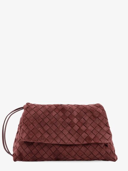 Bottega Veneta Suede Giorno Crossbody Bag With Intrecciato Motif