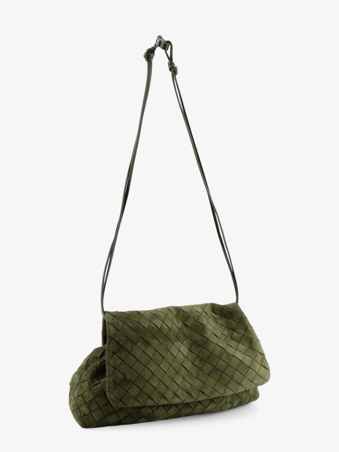 Bottega Veneta Suede Giorno Shoulder Bag With Intrecciato Pattern