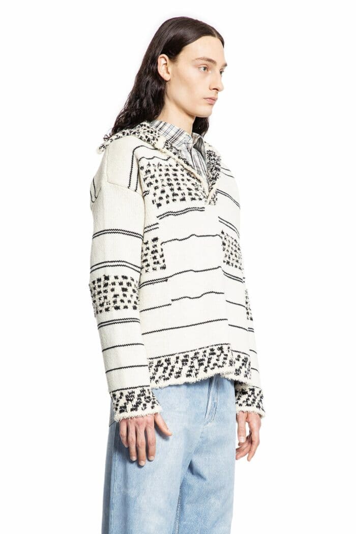 BOTTEGA VENETA Textured Stripes Polo Sweater