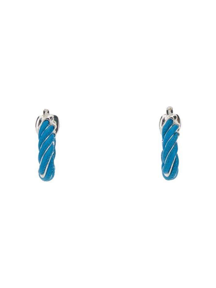 Bottega Veneta TRIANGULAR TWIST HOOP EARRINGS