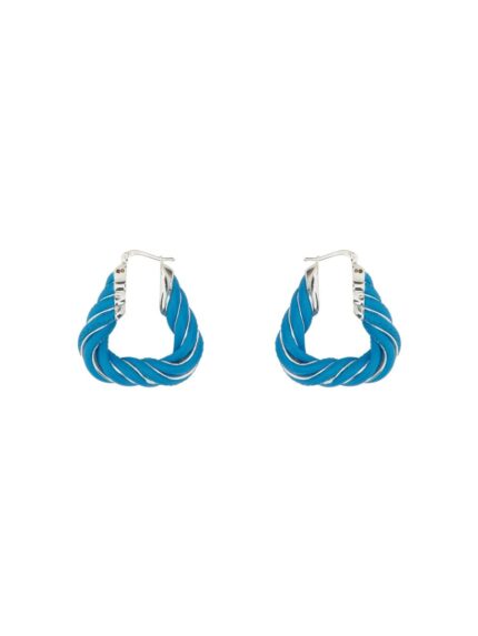 Bottega Veneta TRIANGULAR TWIST HOOP EARRINGS