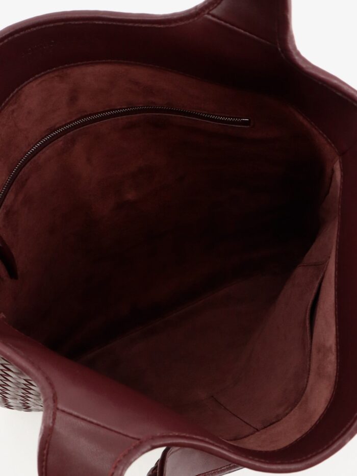 Bottega Veneta Veneto Leather Shoulder Bag With Intrecciato Motif