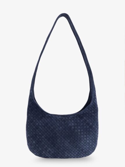 Bottega Veneta Veneto Suede Crossbody Bag With Intrecciato Motif