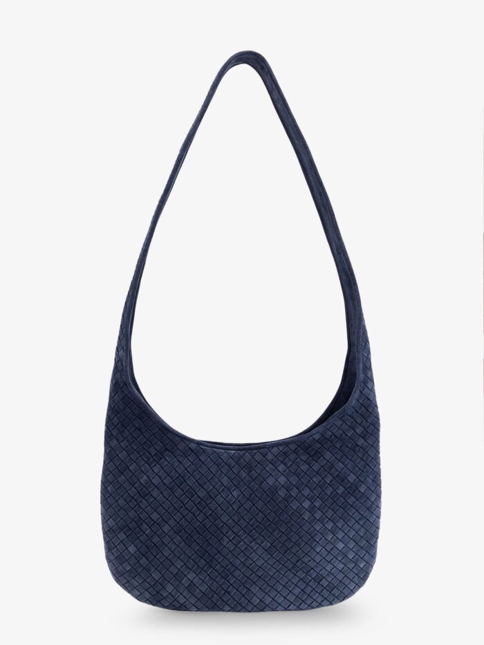 bottega veneta veneto suede crossbody bag with intrecciato motif Bottega Veneta Veneto Suede Crossbody Bag With Intrecciato Motif