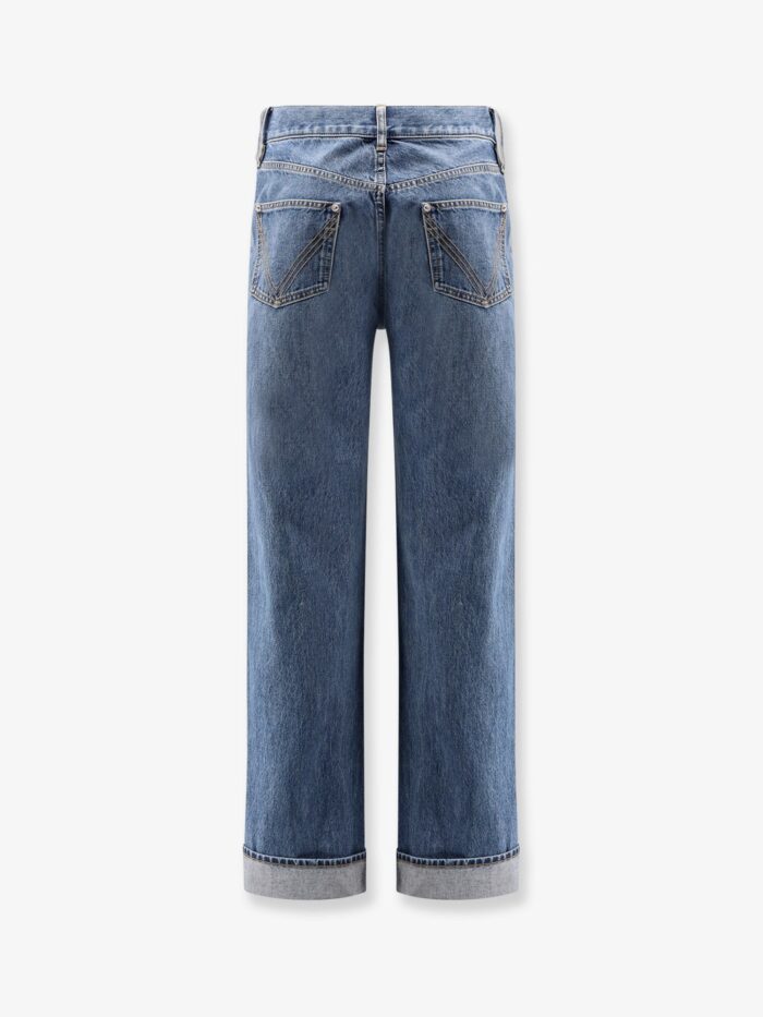 Bottega Veneta Wide Leg Jeans With Turn Up