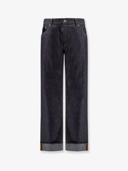 Bottega Veneta Wide Leg Jeans With Turn Ups