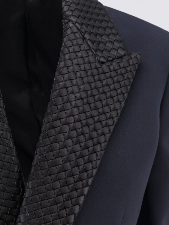 Bottega Veneta Wool Blazer With Intrecciato Detail