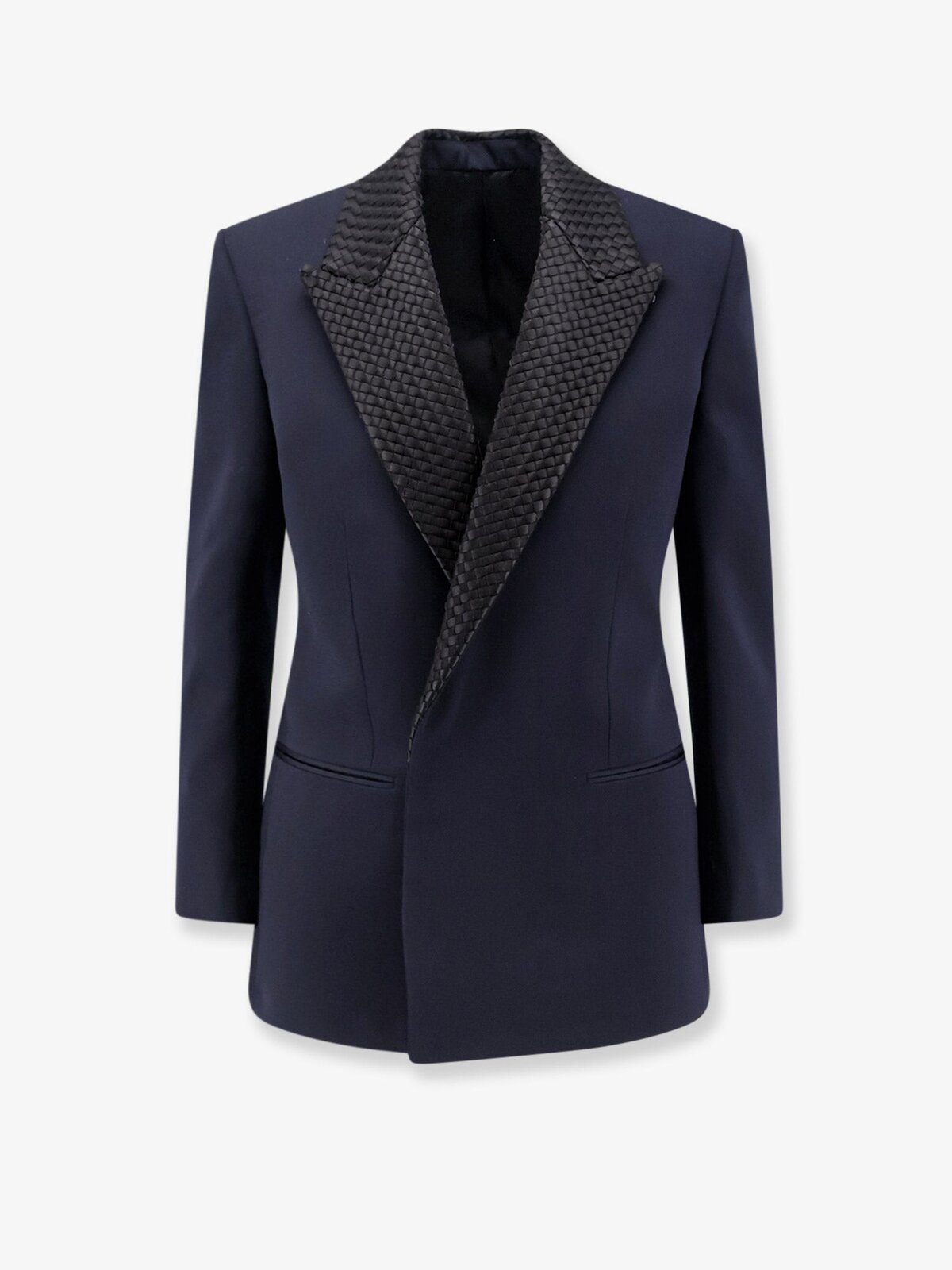 Bottega Veneta Wool Blazer With Intrecciato Detail