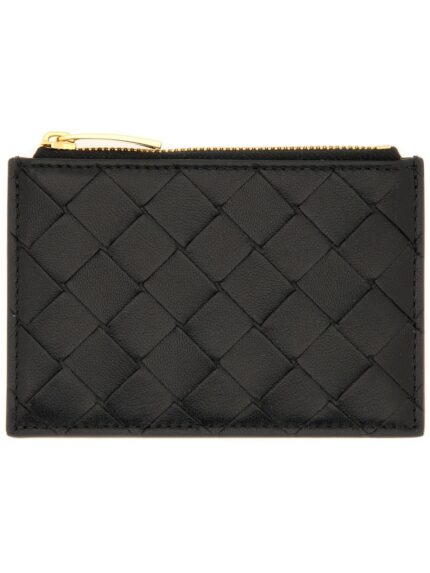 Bottega Veneta "WOVEN" CARD HOLDER WITH ZIPPER