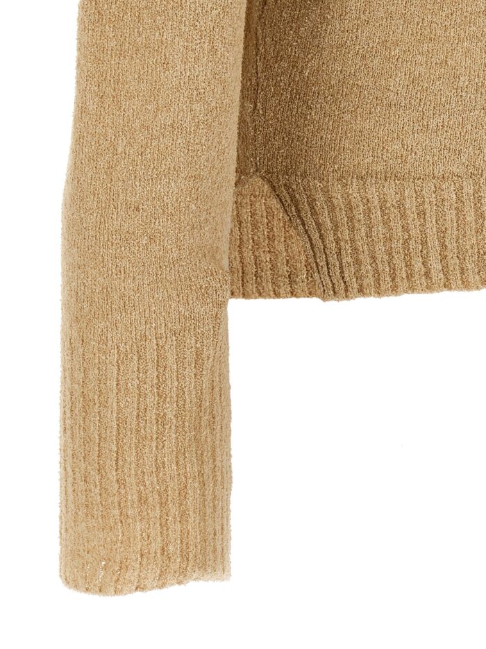 MA'RY'YA Bouclé Cotton Polo Shirt