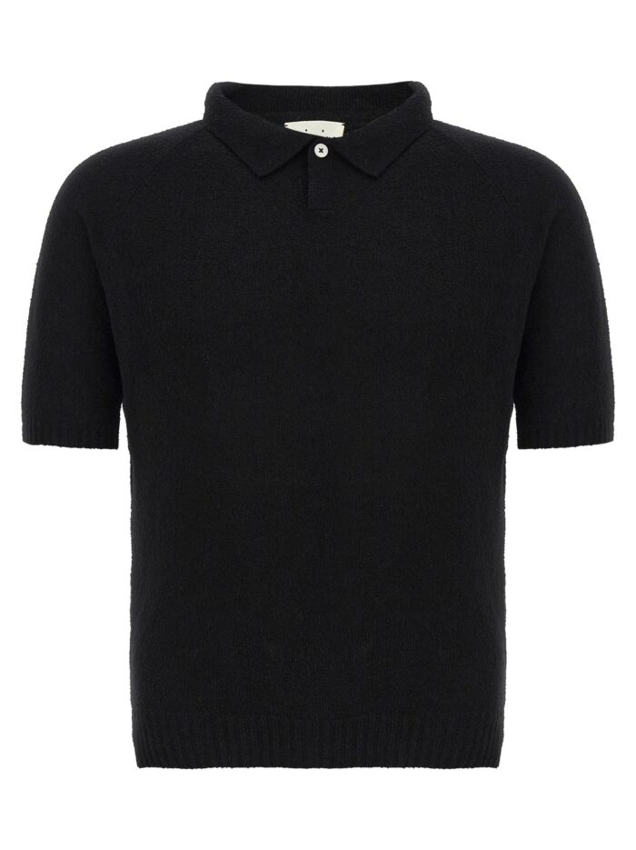 ma'ry'ya bouclé cotton polo shirt MA'RY'YA Bouclé Cotton Polo Shirt