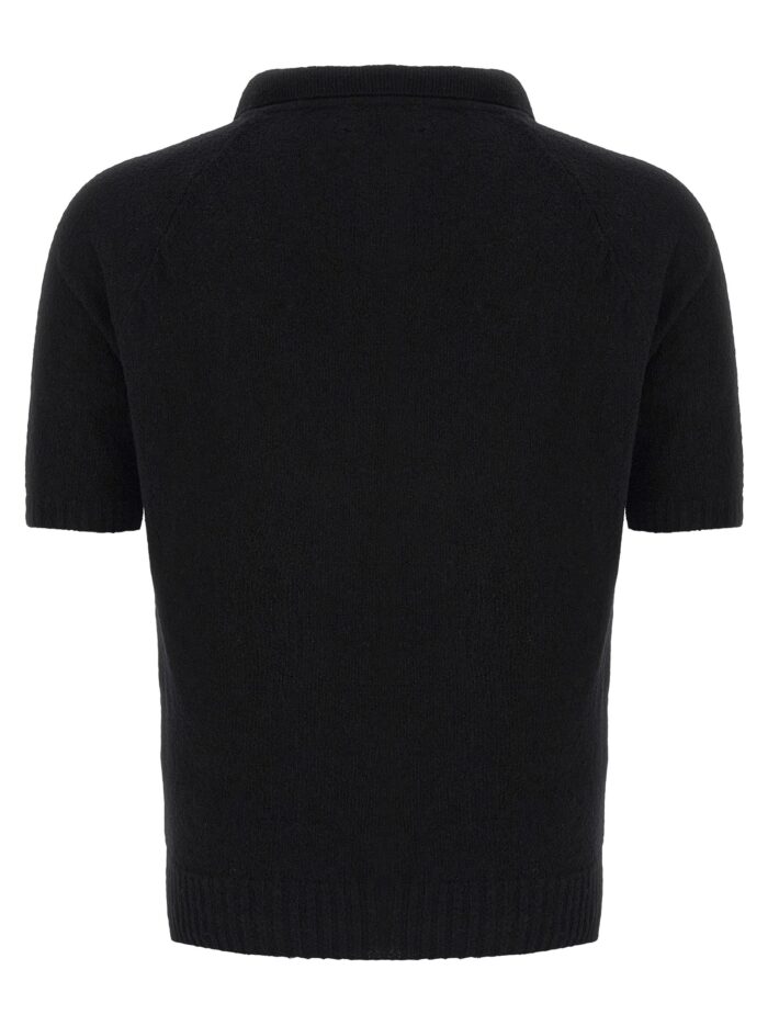 MA'RY'YA Bouclé Cotton Polo Shirt