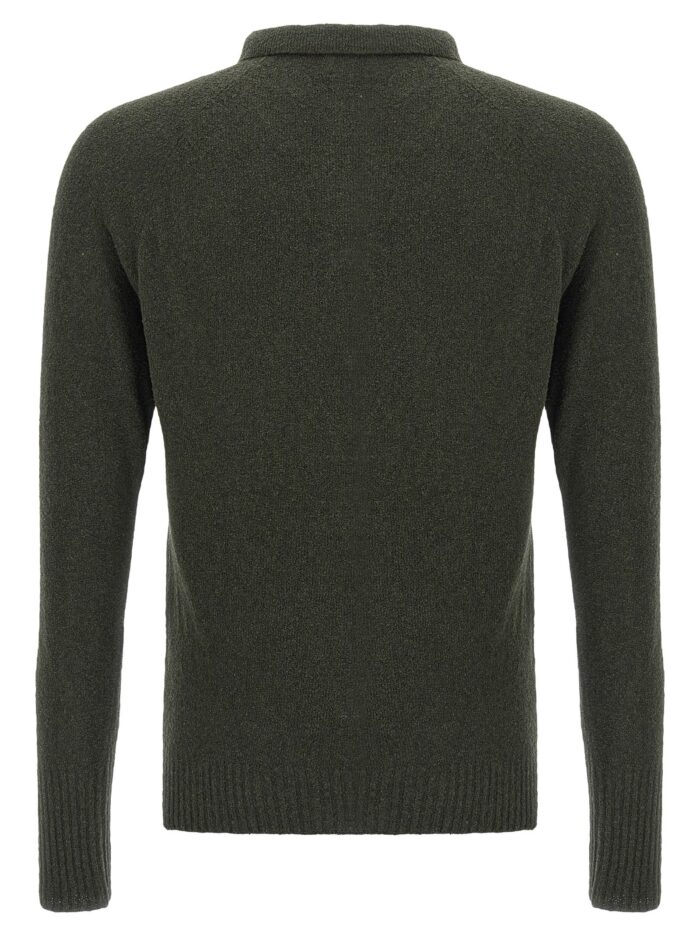 MA'RY'YA Bouclé Cotton Polo Shirt