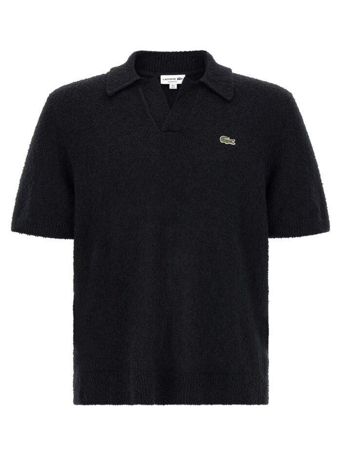 lacoste bouclé knitted polo shirt Lacoste Bouclé Knitted Polo Shirt