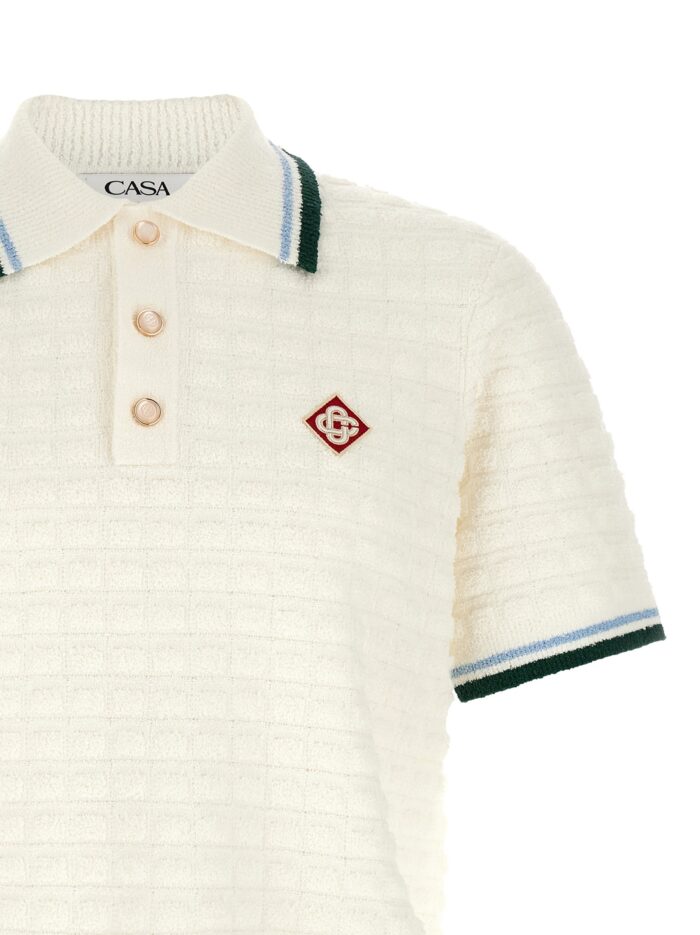 CASABLANCA Bouclé Polo Shirt