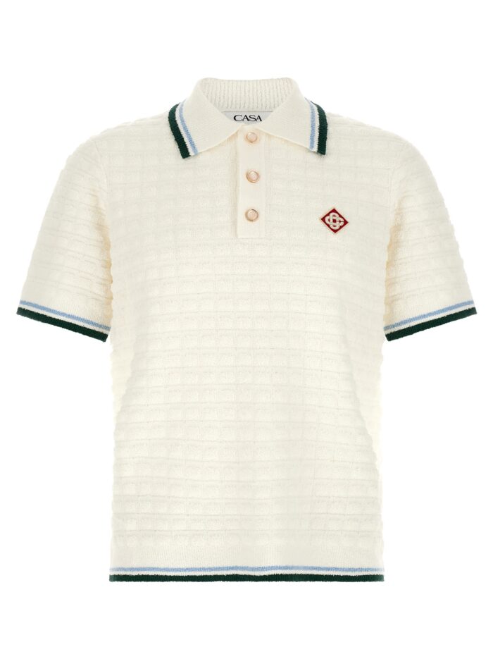 casablanca bouclé polo shirt CASABLANCA Bouclé Polo Shirt