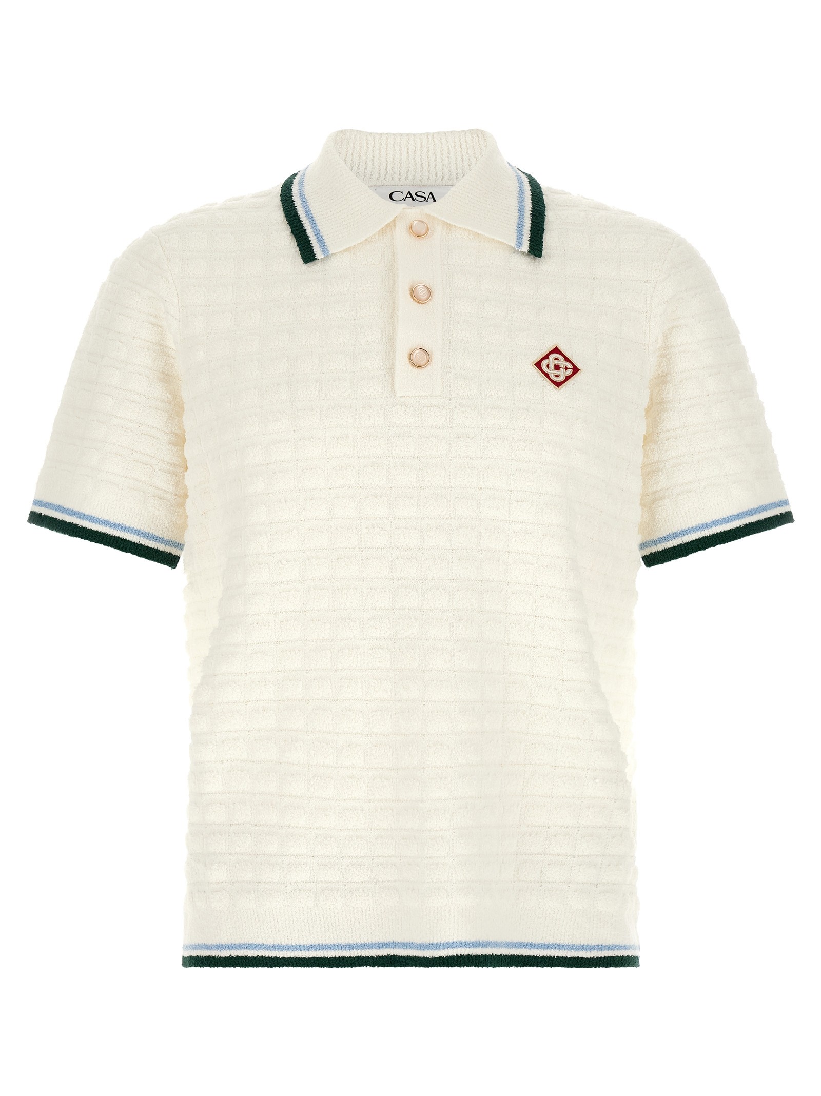 CASABLANCA Bouclé Polo Shirt