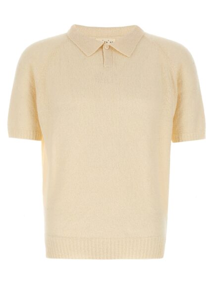 MA'RY'YA Bouclé Polo Shirt