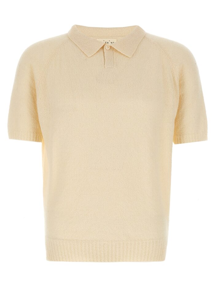 ma'ry'ya bouclé polo shirt MA'RY'YA Bouclé Polo Shirt