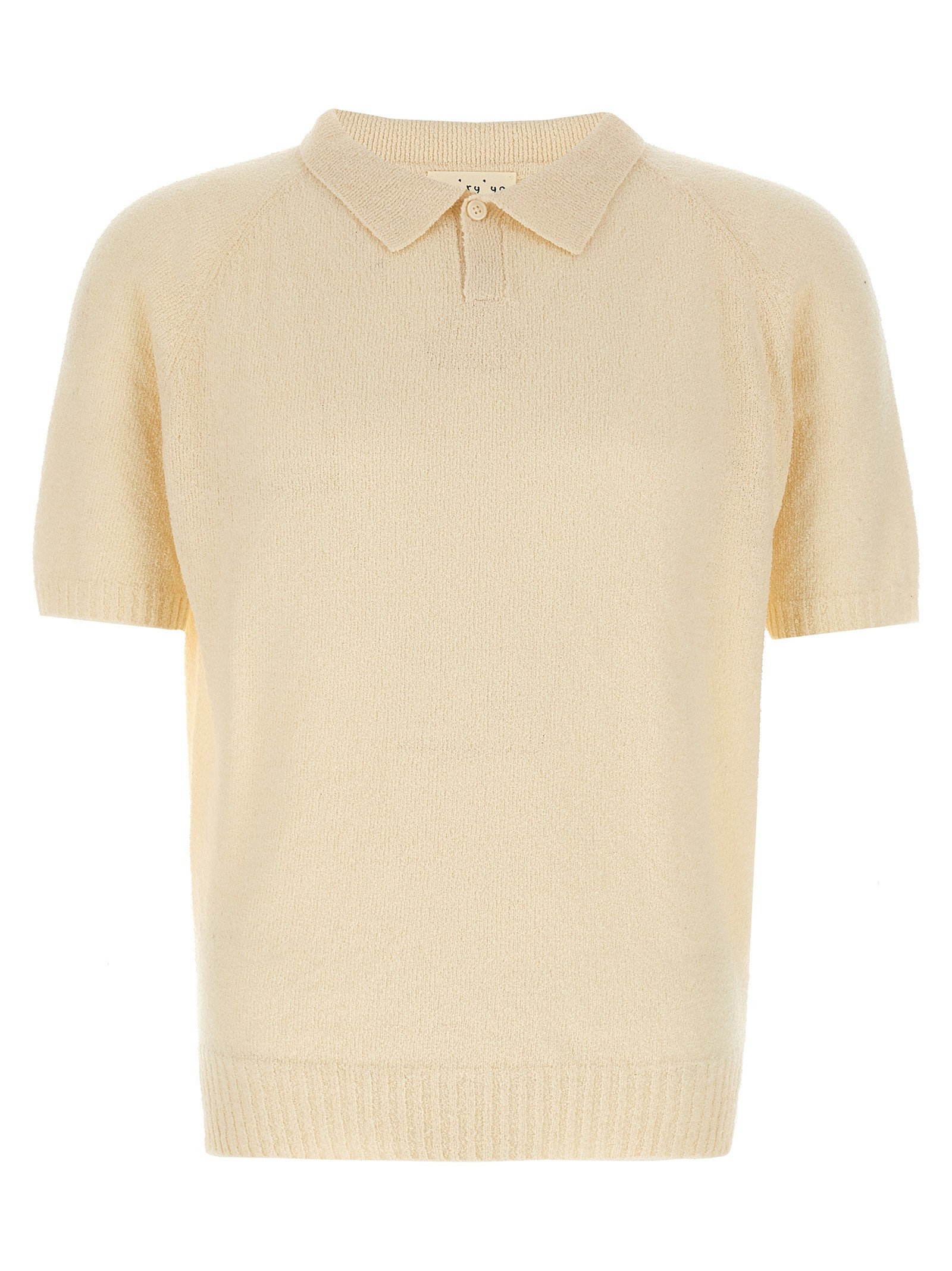 MA'RY'YA Bouclé Polo Shirt