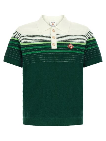 CASABLANCA 'Bouclé Stripes' Polo Shirt