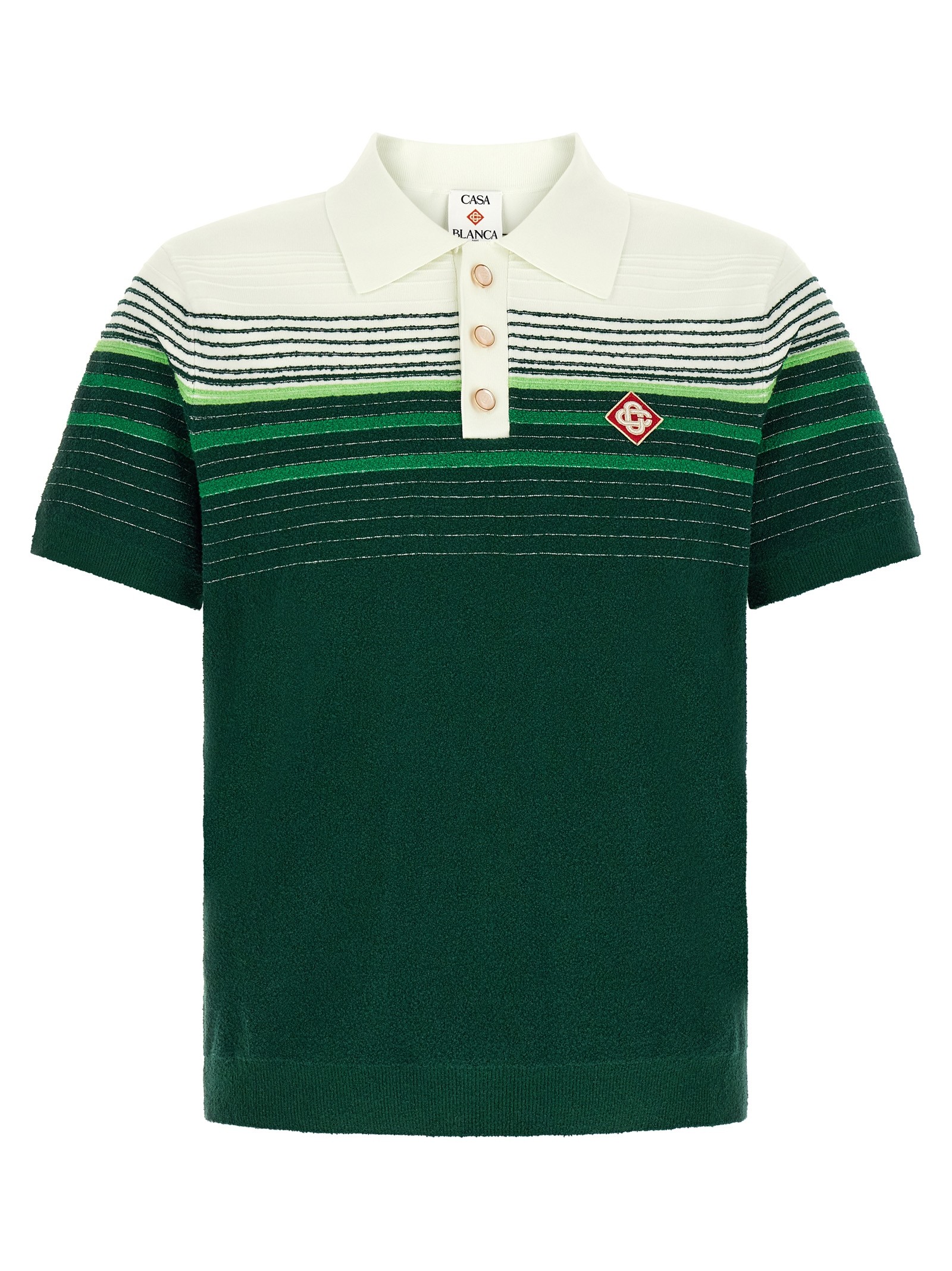 CASABLANCA 'Bouclé Stripes' Polo Shirt