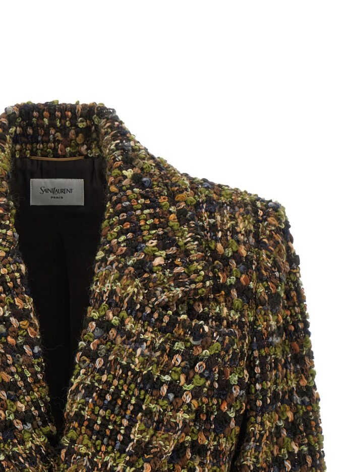Saint Laurent Bouclé Tweed Blazer