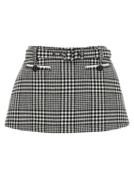 SELF PORTRAIT Bouclé Wool Skort
