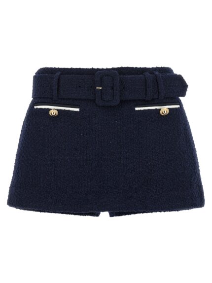 SELF PORTRAIT Bouclé Wool Skort