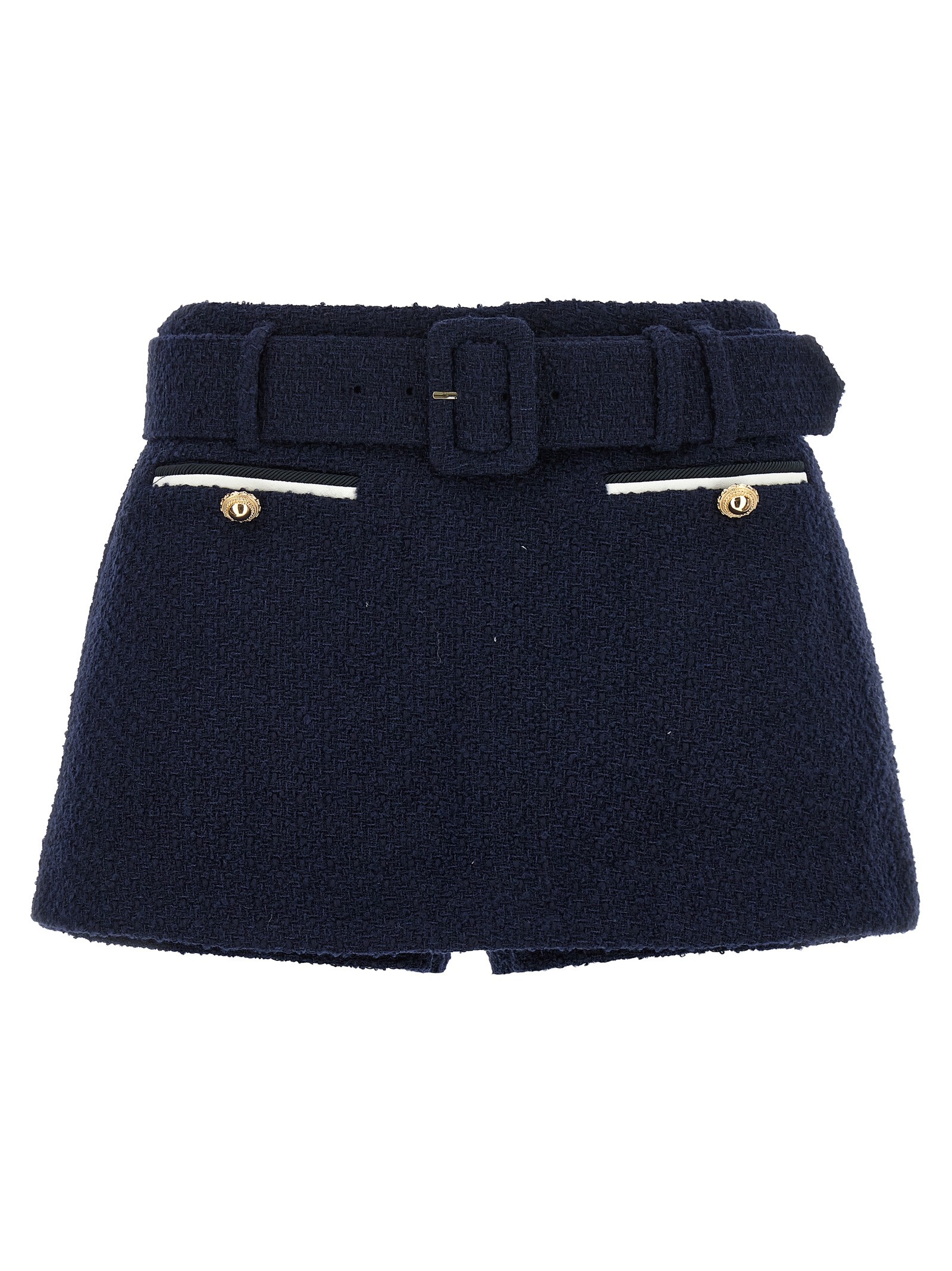 SELF PORTRAIT Bouclé Wool Skort