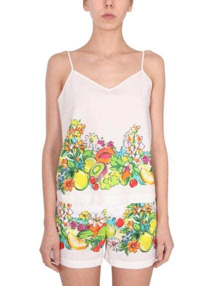 Boutique Moschino FLOWER AND FRUIT PRINT TOP