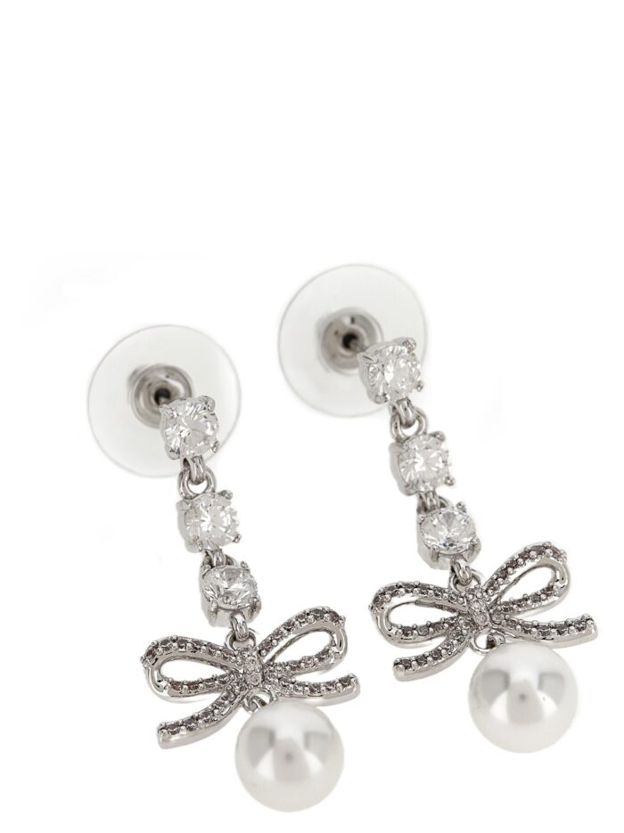 SELF PORTRAIT 'Bow Crystal Charm' Earrings