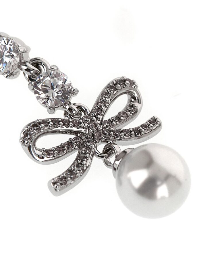 SELF PORTRAIT 'Bow Crystal Charm' Earrings