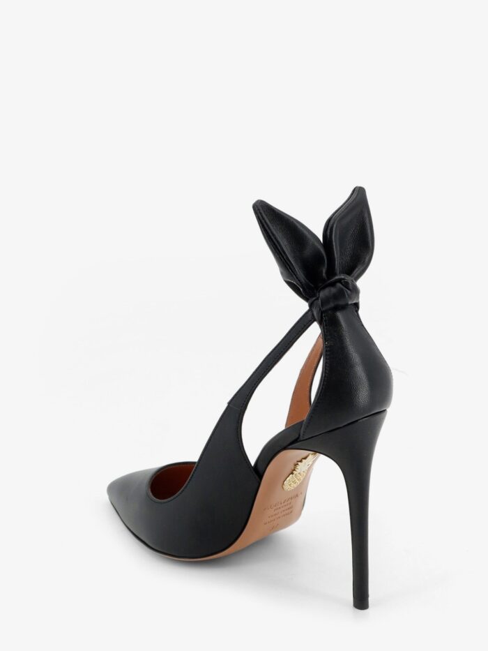 AQUAZZURA Bow Tie Leather Pumps