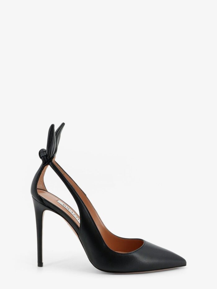 aquazzura bow tie leather pumps AQUAZZURA Bow Tie Leather Pumps