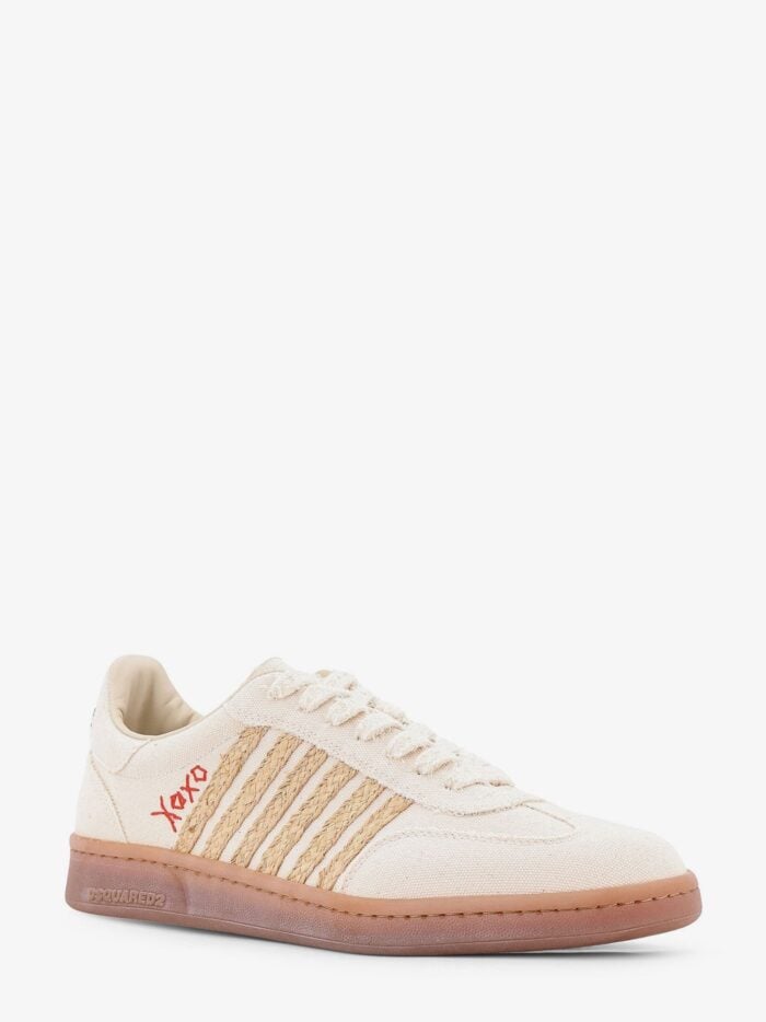 Boxer Dsquared2 Summer Lovers Canvas And Natural Rafia Sneakers