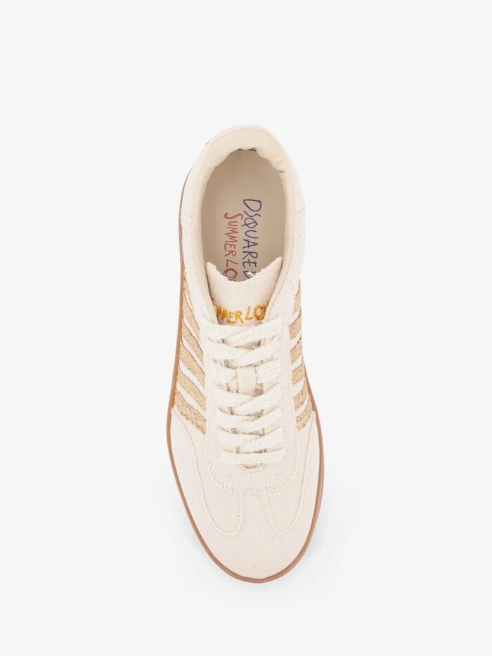 Boxer Dsquared2 Summer Lovers Canvas And Natural Rafia Sneakers