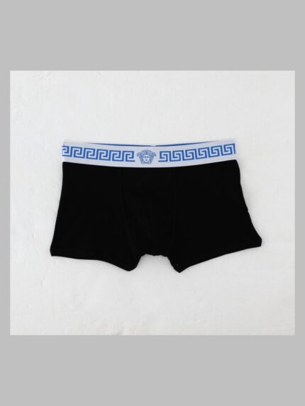 Versace Boxer In Cotone Con Greca