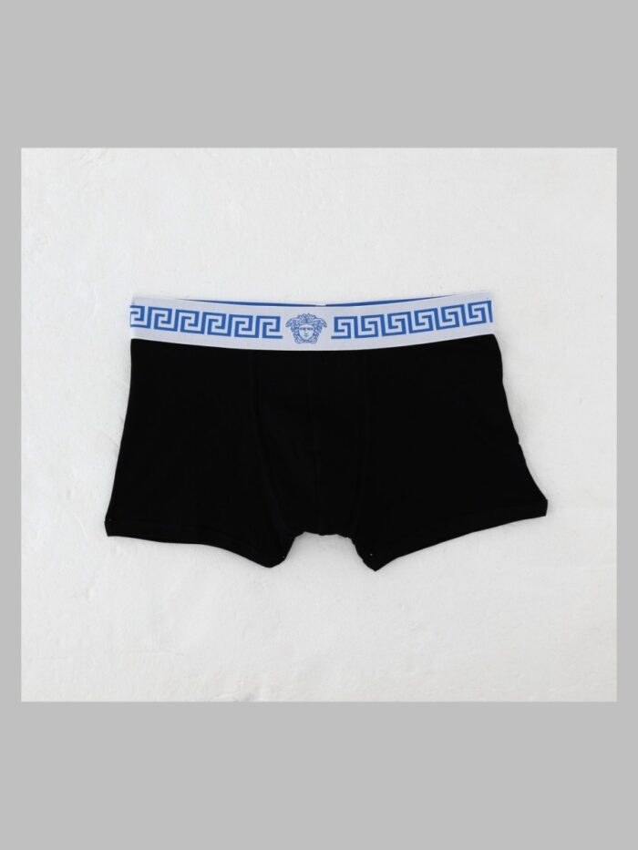 versace boxer in cotone con greca Versace Boxer In Cotone Con Greca