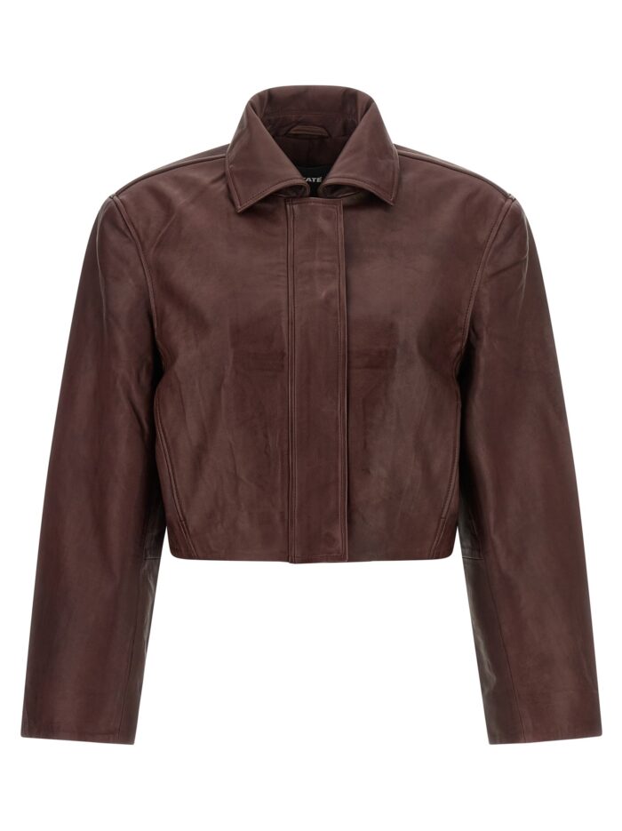 rotate birger christensen ' boxy square leather' jacket ROTATE BIRGER CHRISTENSEN ' Boxy Square Leather' Jacket