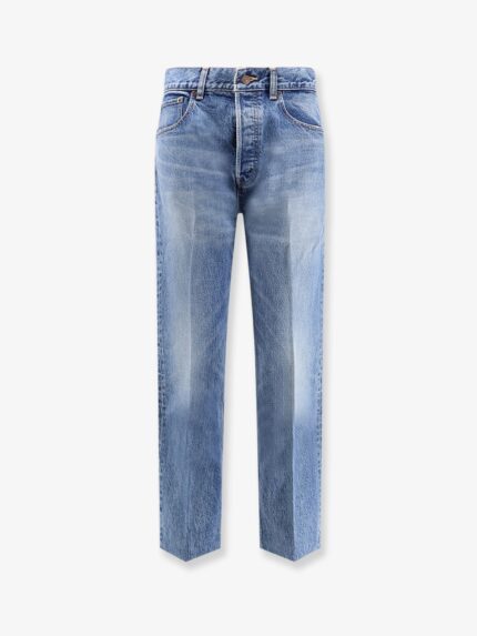 Celine Boyfriend Jeans With Logo Tag