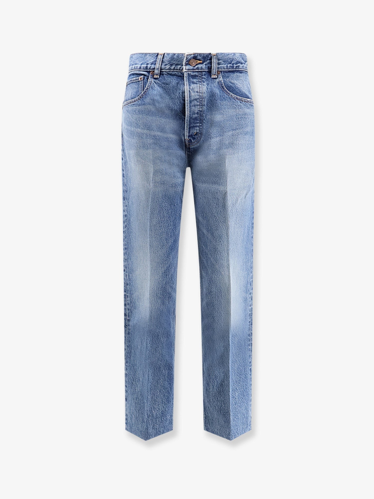 Celine Boyfriend Jeans With Logo Tag