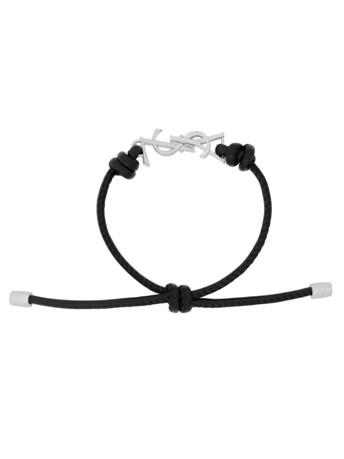 saint laurent bracciale cassandre in pelle Saint Laurent BRACCIALE CASSANDRE IN PELLE