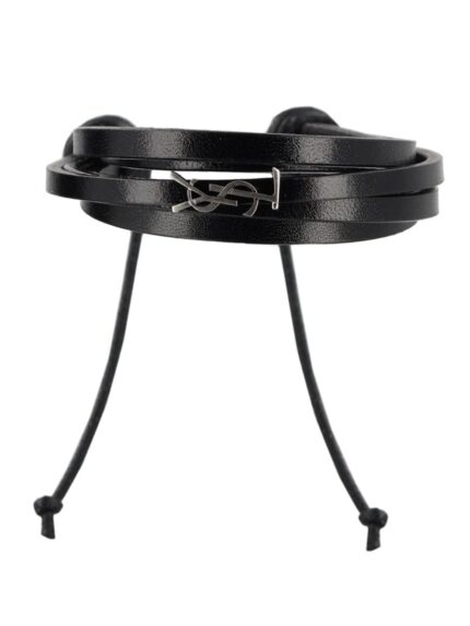 Saint Laurent Bracciale Cassandre In Pelle