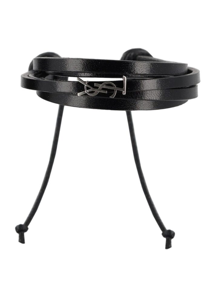 Saint Laurent Bracciale Cassandre In Pelle