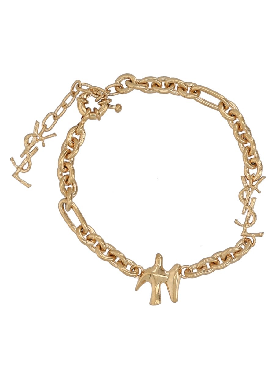 Saint Laurent Bracciale Con Colomba E Cassandre