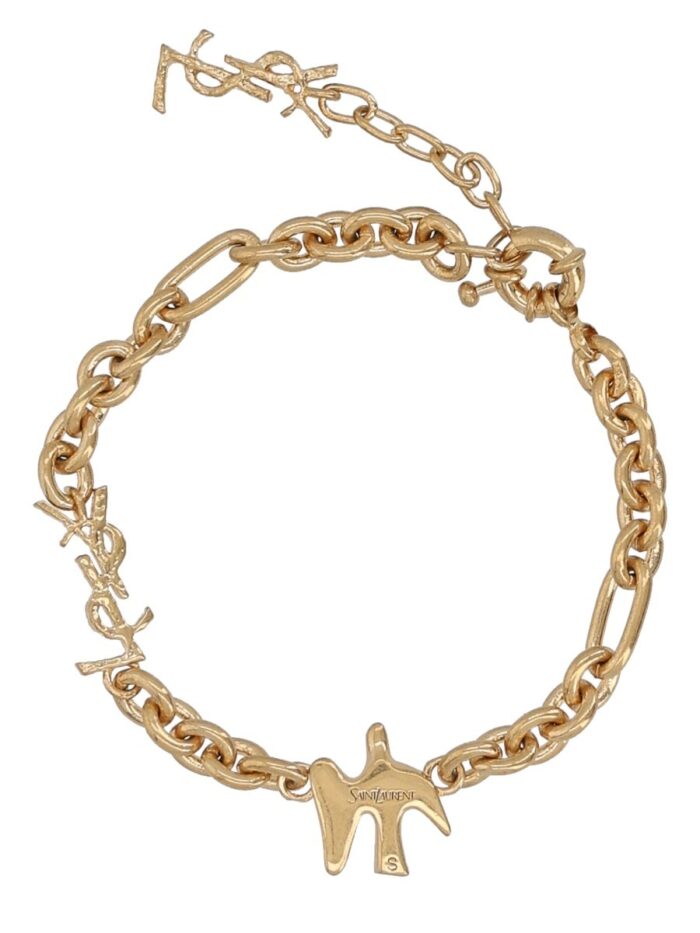 Saint Laurent Bracciale Con Colomba E Cassandre